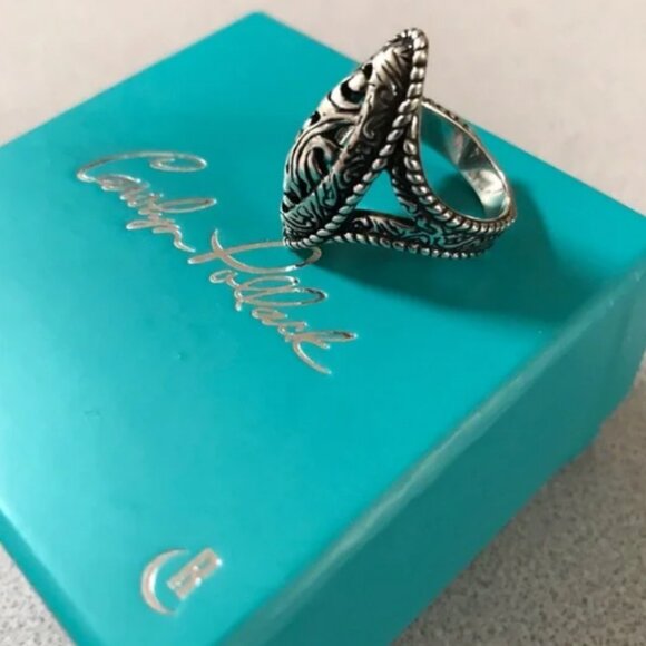 Carolyn Pollack Silver Rodeo Ring size 7 NIB - Picture 2 of 4